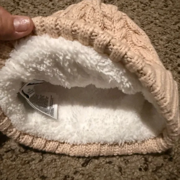 Timberland White Fleece-Lined Beanie - Picture 3 of 4